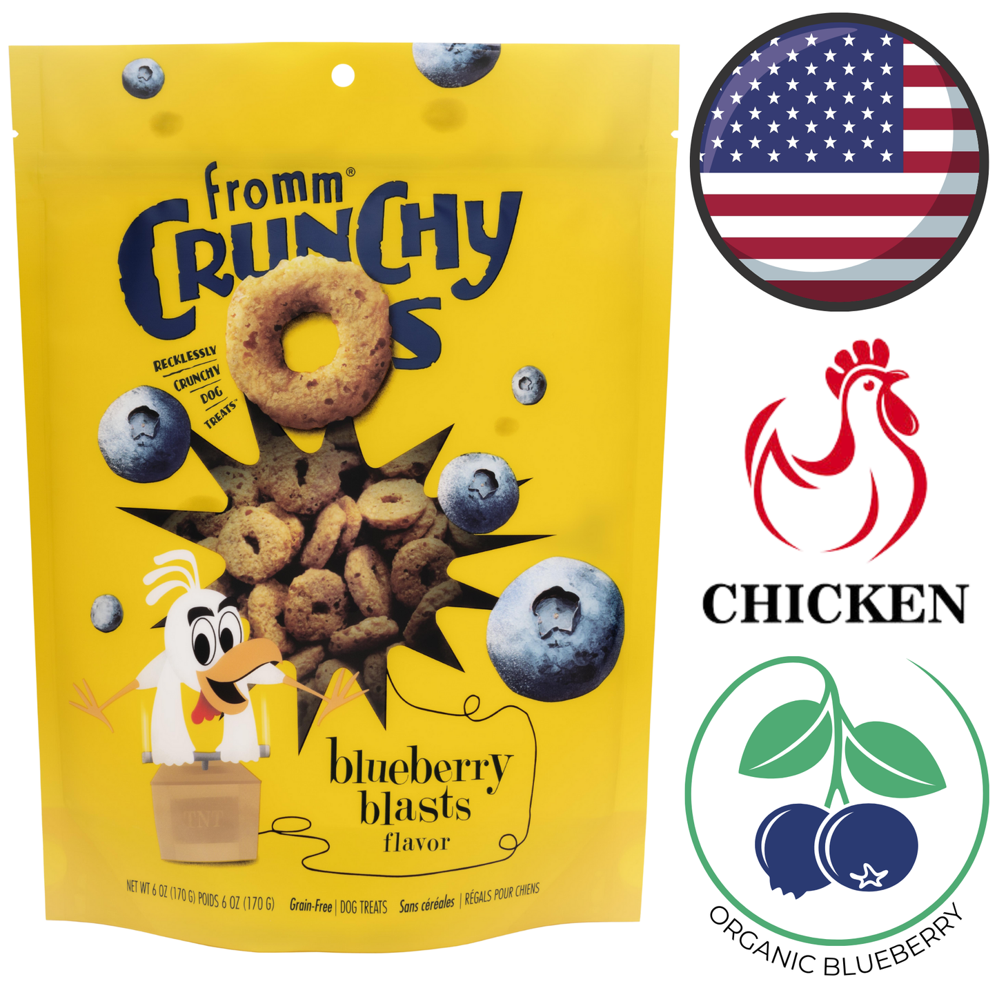 Fromm - Crunchy O's Blueberry Blasts Dog Treats - 6 Oz