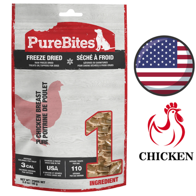 PureBites - Chicken Breast Freeze Dried Dog Treats - 85 Grams