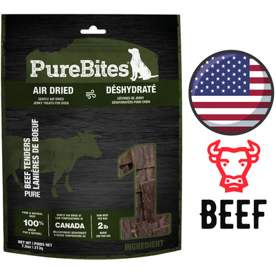 PureBites - Beef Jerky Air Dried Dog Treats - 213 Grams