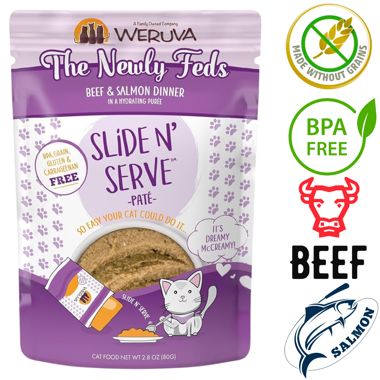 Weruva - The Newly Feds Wet Cat Food Pouch - 2.8 Oz