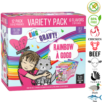 Weruva - BFF Rainbow A Gogo Variety Pack Wet Cat Food Pouch - 3 Oz