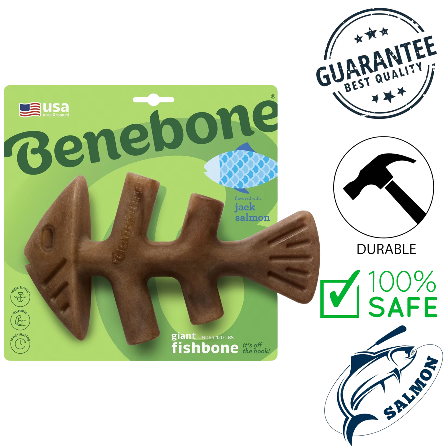 Benebone - Salmon Fishbone Dog Chew Treat