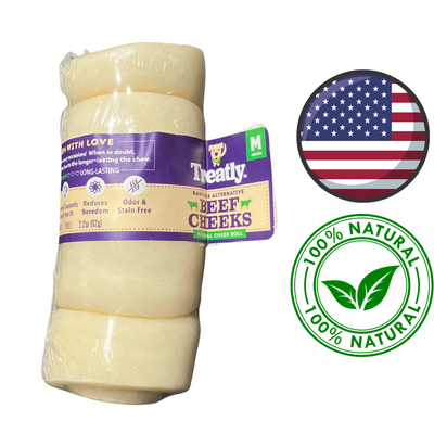 Treatly - Beef Cheeks Rolls Dog Treat