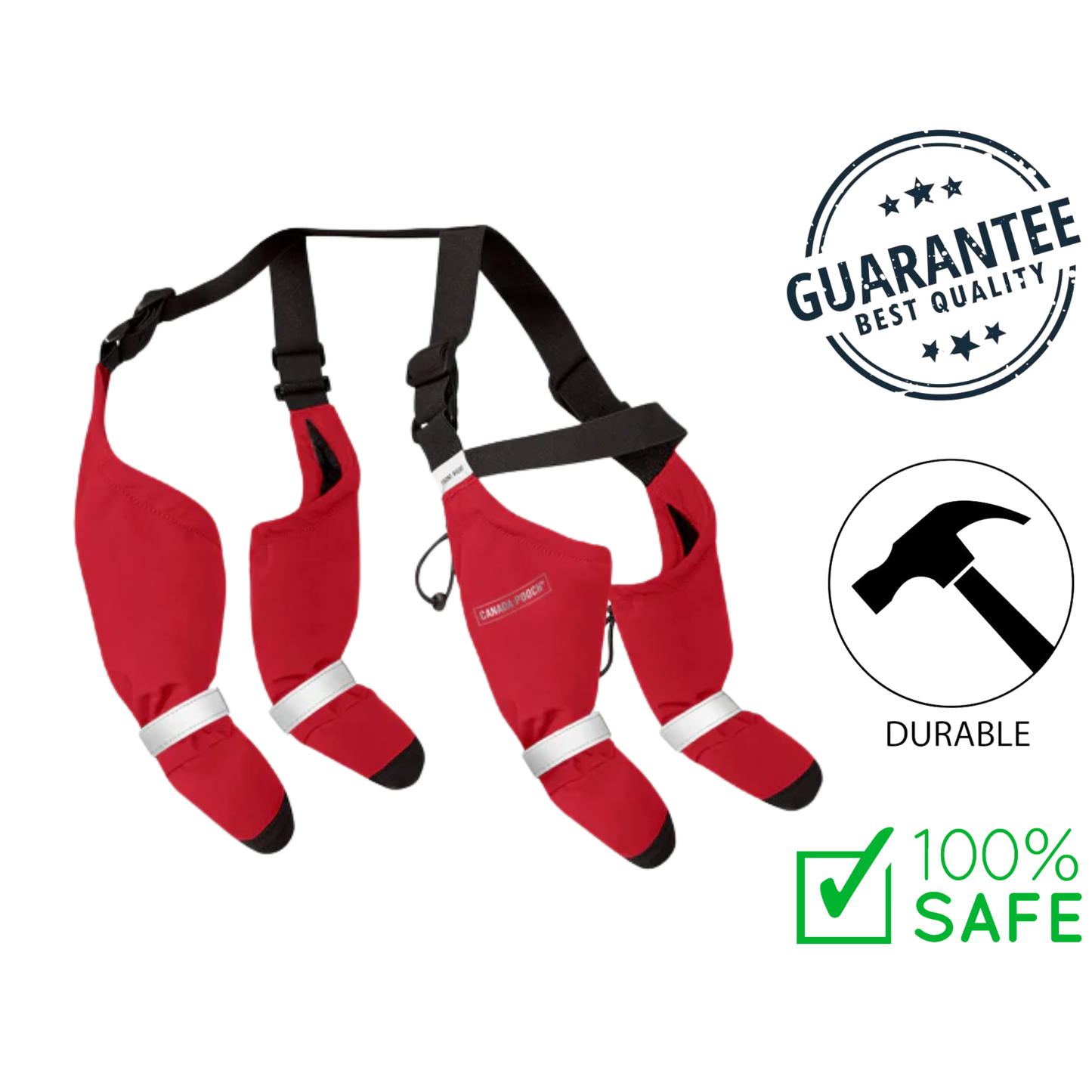 Canada Pooch - Dog Suspender Boots - Red