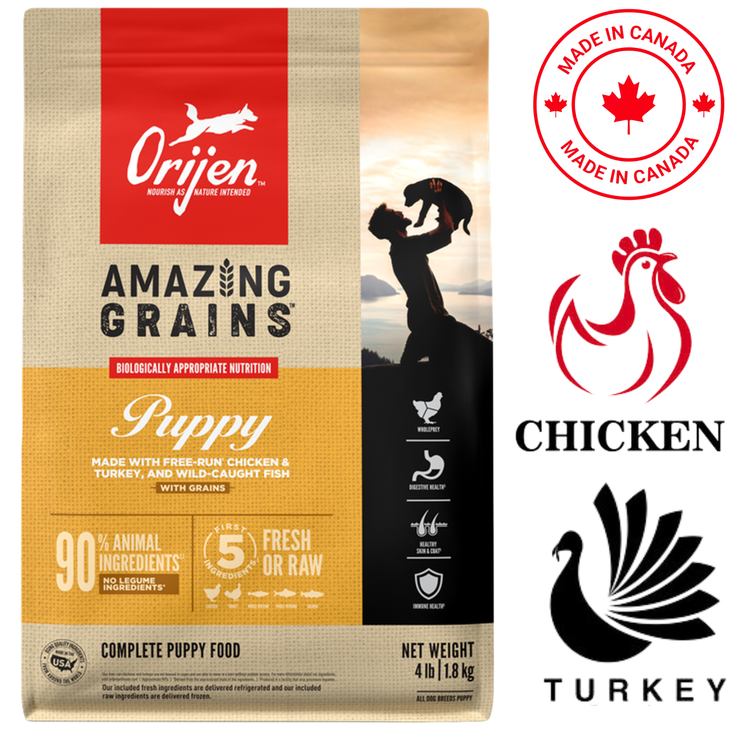 Orijen - Amazing Grains Chicken Puppy Dry Food