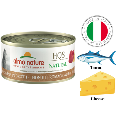 Almo Nature - Tuna & Cheese In Broth Canned Cat Food - 70 Grams