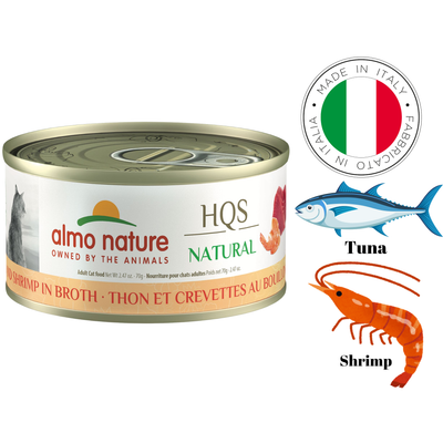 Almo Nature - Tuna & Shrimp In Broth Canned Cat Food - 70 Grams