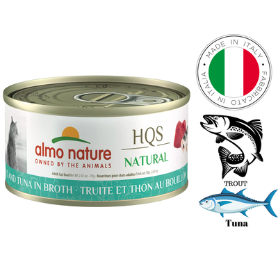 Almo Nature - Trout & Tuna In Broth Canned Cat Food - 70 Grams