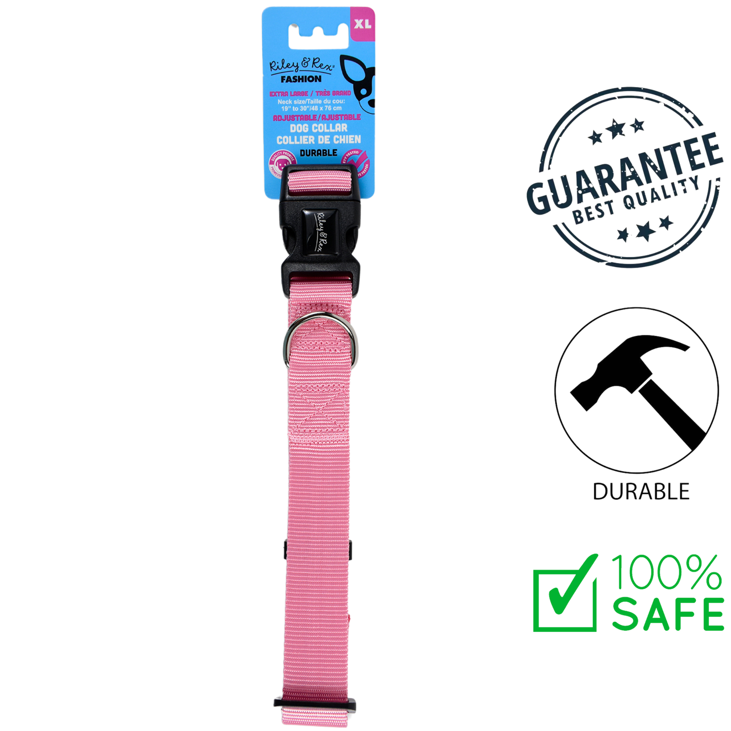 Riley & Rex - Solid Nylon Dog Collar