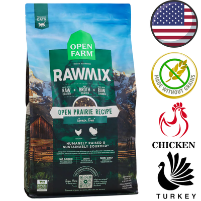 Open Farm - Grain Free Open Prairie RawMix Dry Cat Food