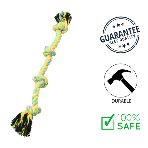 BuD'z - Rope With 4 Knots Sky Blue & Yellow — main