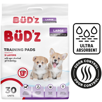 BuD'z - Disposable Large Training Puppy Pads