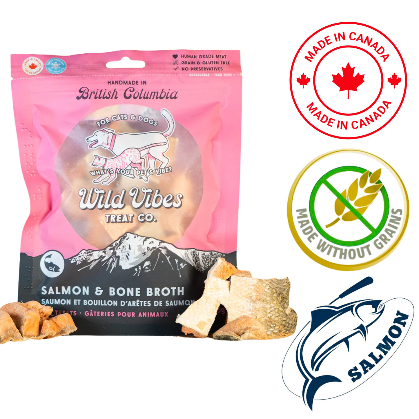 Wild Vibes - Salmon & Bone Broth Pet Treats