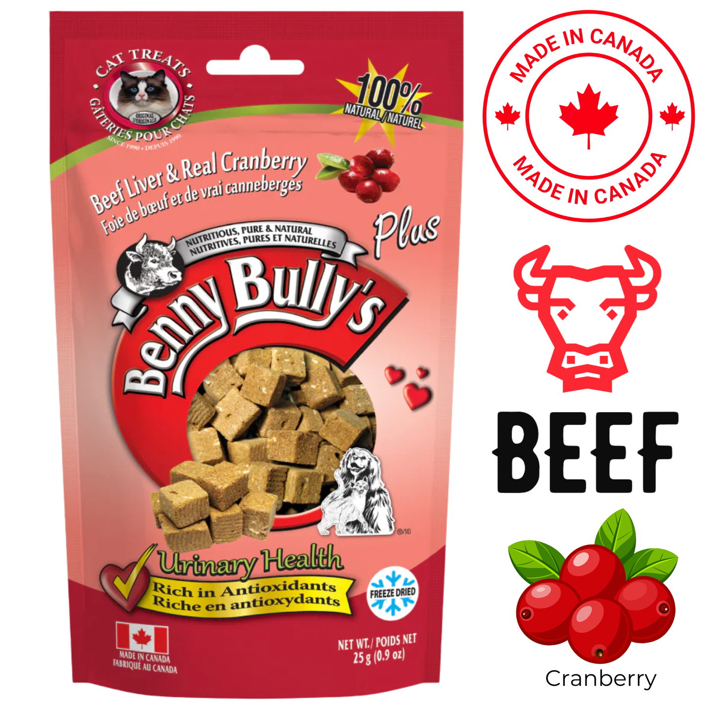 Benny Bully's - Beef Liver & Cranberry Cat Treats