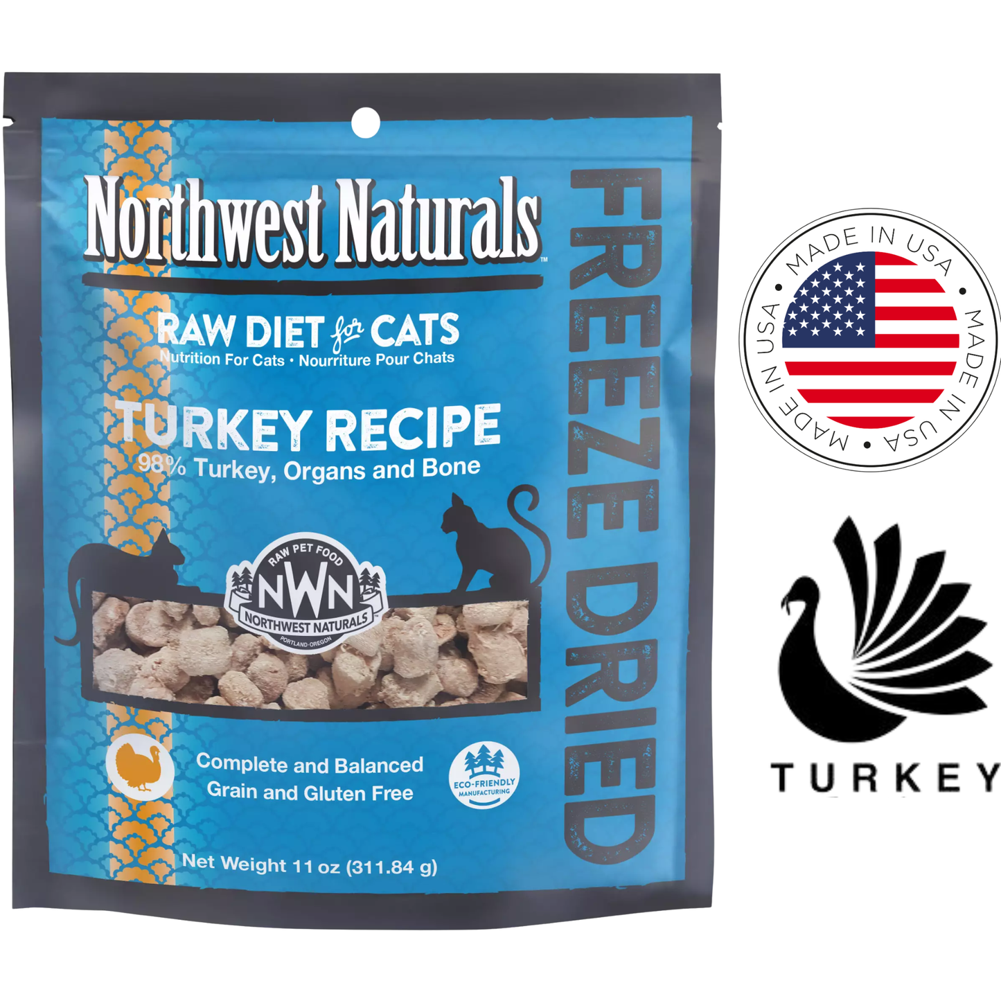 Northwest Naturals - Turkey Freeze Dried Cat Food