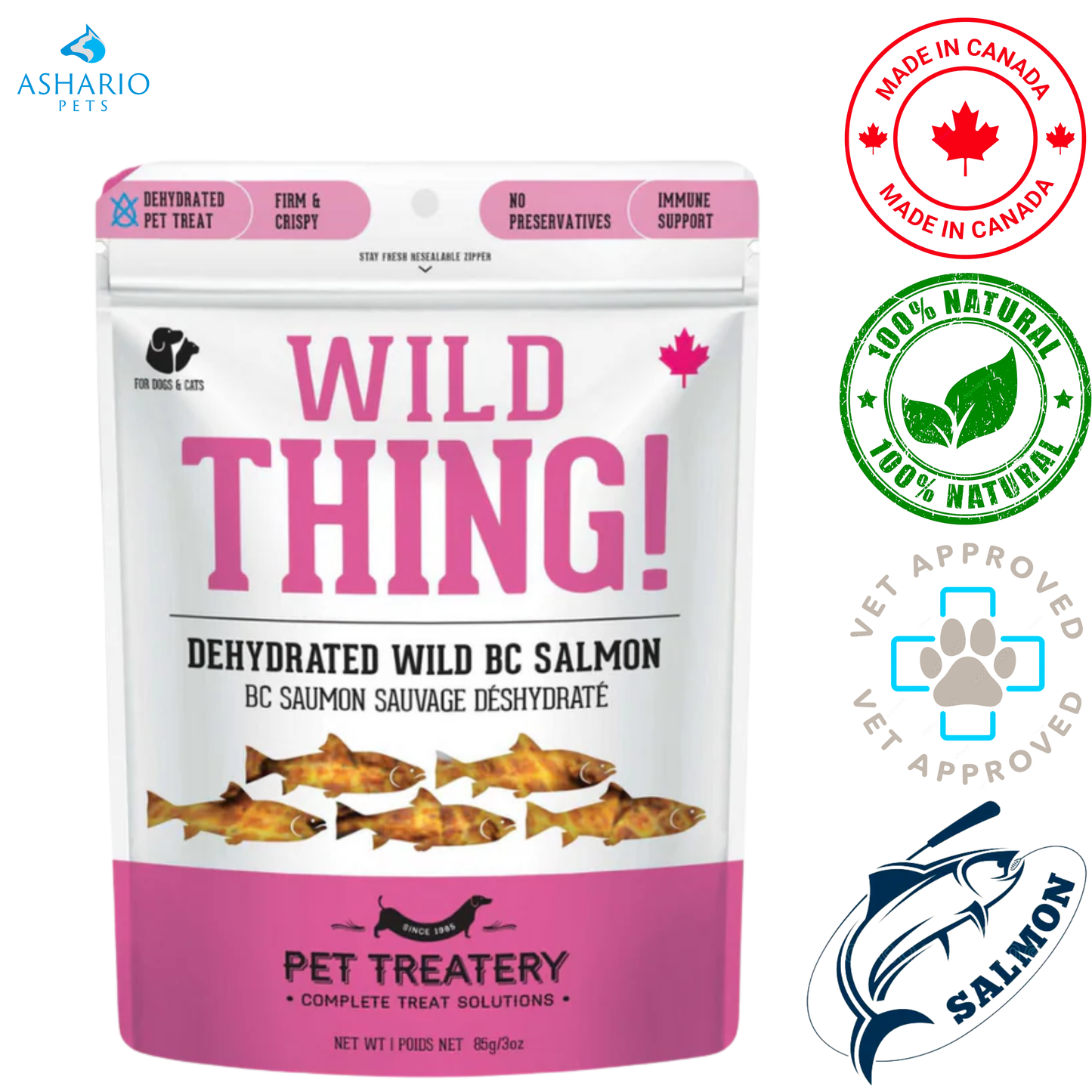 Granville Island Pet Treatery - Wild Thing! Dehydrated Salmon Dog Treats — main