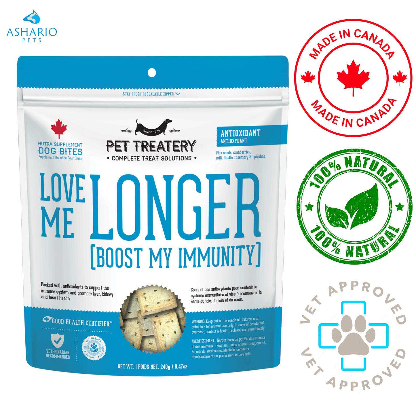 Granville Island Pet Treatery - Love Me Longer Boost My Immunity Dog Treats — main