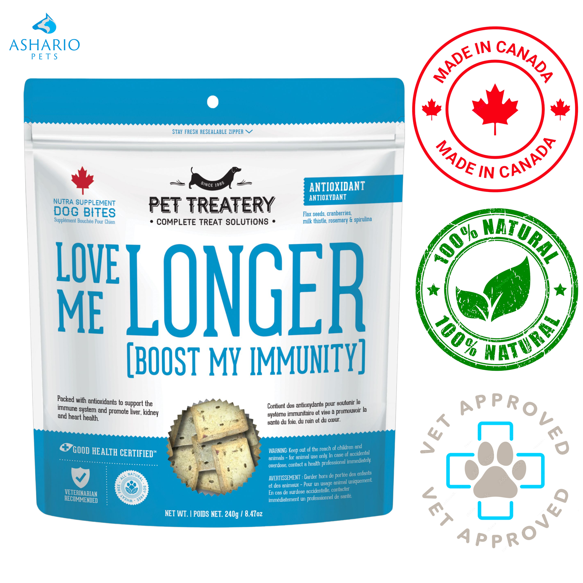 Granville Island Pet Treatery - Love Me Longer Boost My Immunity Dog Treats — main