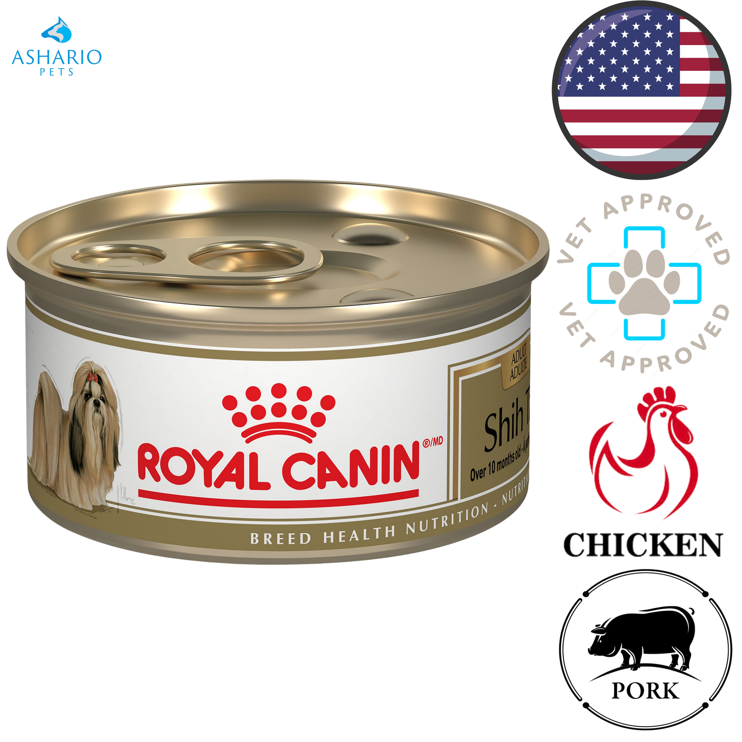 Royal Canin - Breed Health Nutrition Shih Tzu Loaf In Sauce Adult Canned Dog Food