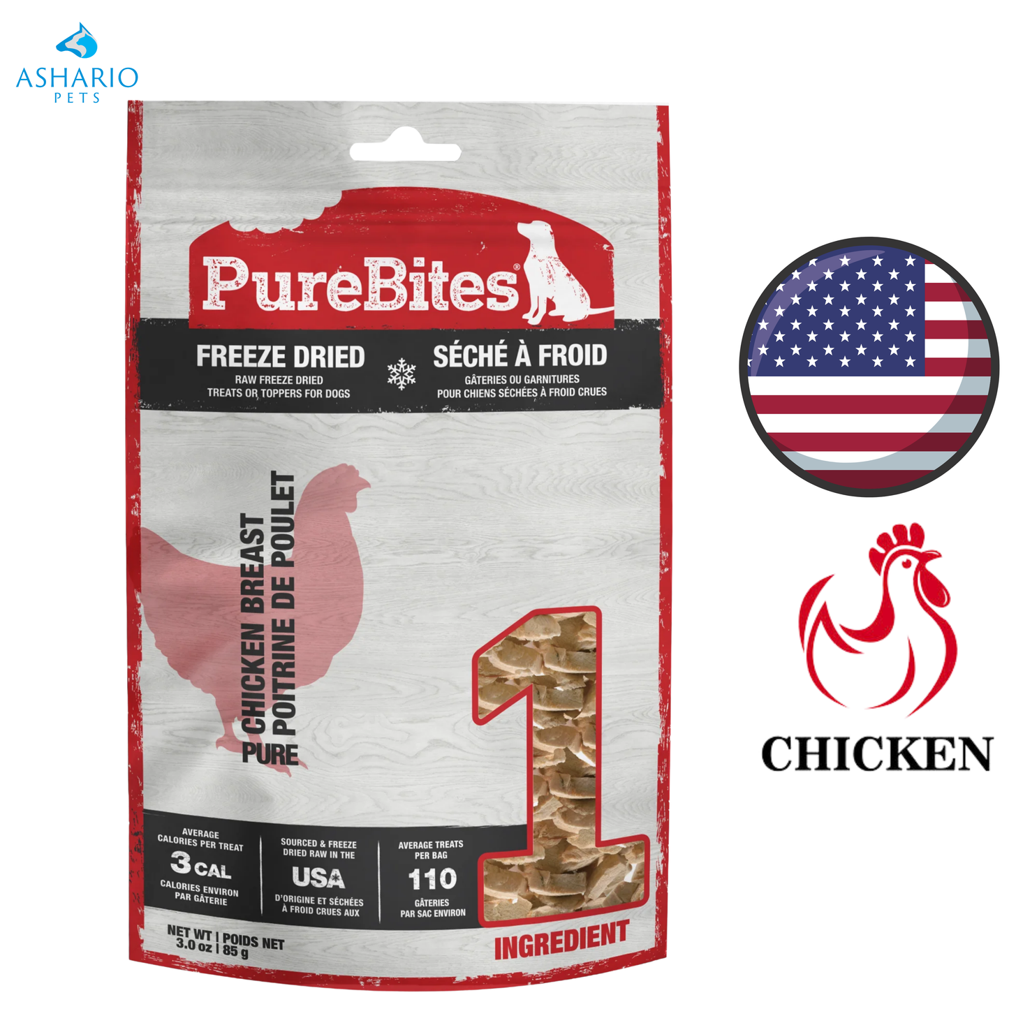 PureBites - Chicken Breast Freeze Dried Dog Treats — main