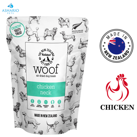 NZPF Woof - Chicken Neck Air Dried Dog Treats