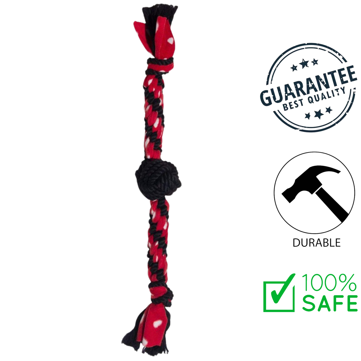 KONG - Signature Rope Dual Knot With Ball Dog Toy