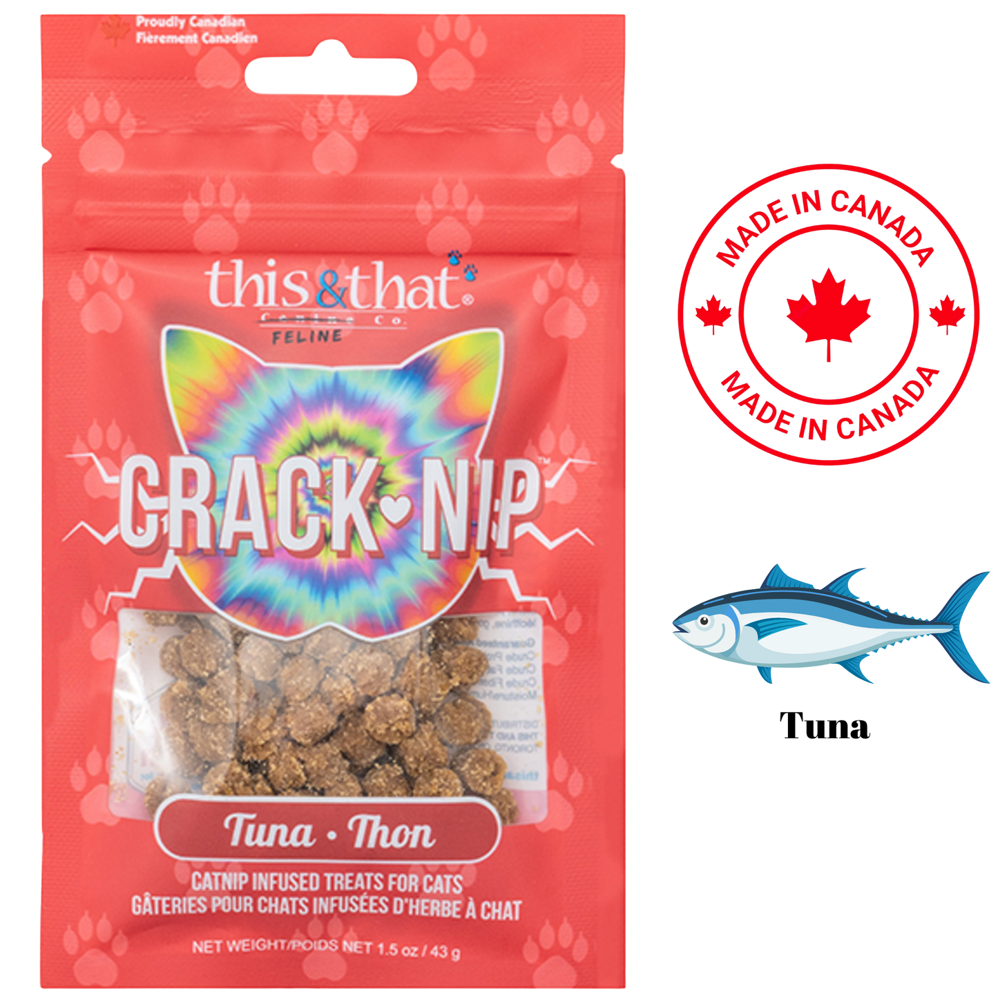 This & That - Crack-Nip Tuna Catnip Cat Treats - 43 Grams