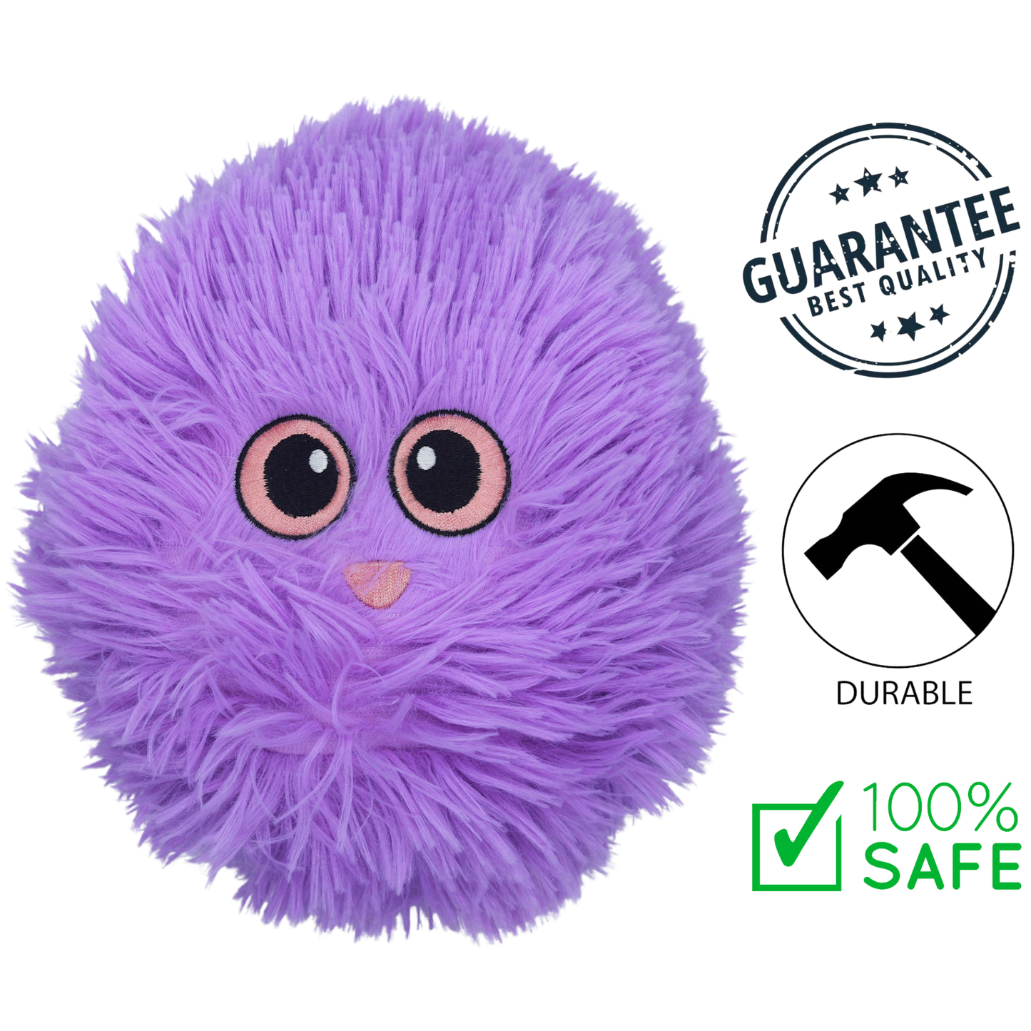 BuD'z - Fluffy Ball Plush Dog Toy - Large