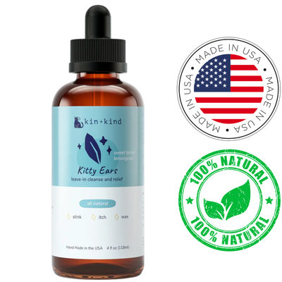 Kin+Kind - Natural Kitty Cat Ear Cleanser - 4 Oz