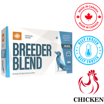 Big Country Raw - Breeder Blend Chicken Dinner Carton Raw Dog Food - 4 lb