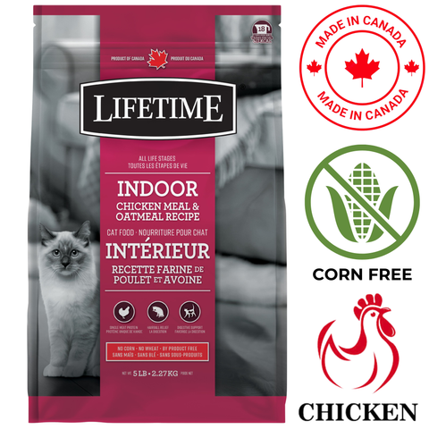 Lifetime - Indoor Chicken & Oatmeal Dry Cat Food