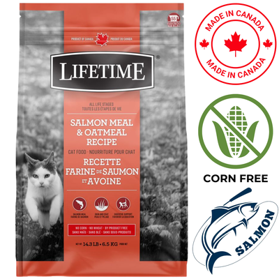 Lifetime - All Life Stages Salmon & Oatmeal Dry Cat Food