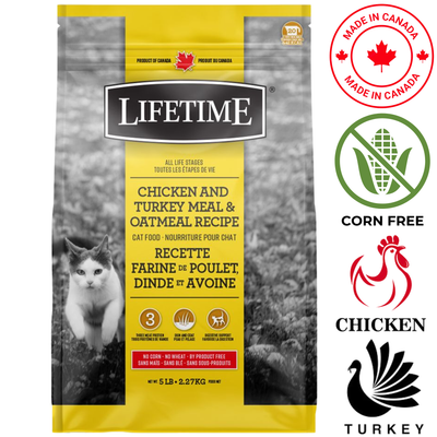 Lifetime - All Life stages Chicken Turkey And Oatmeal Dry Cat Food