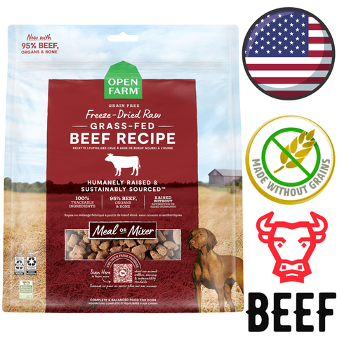 Open Farm - Grain Free Grass-Fed Beef Freeze Dried Dog Food — main