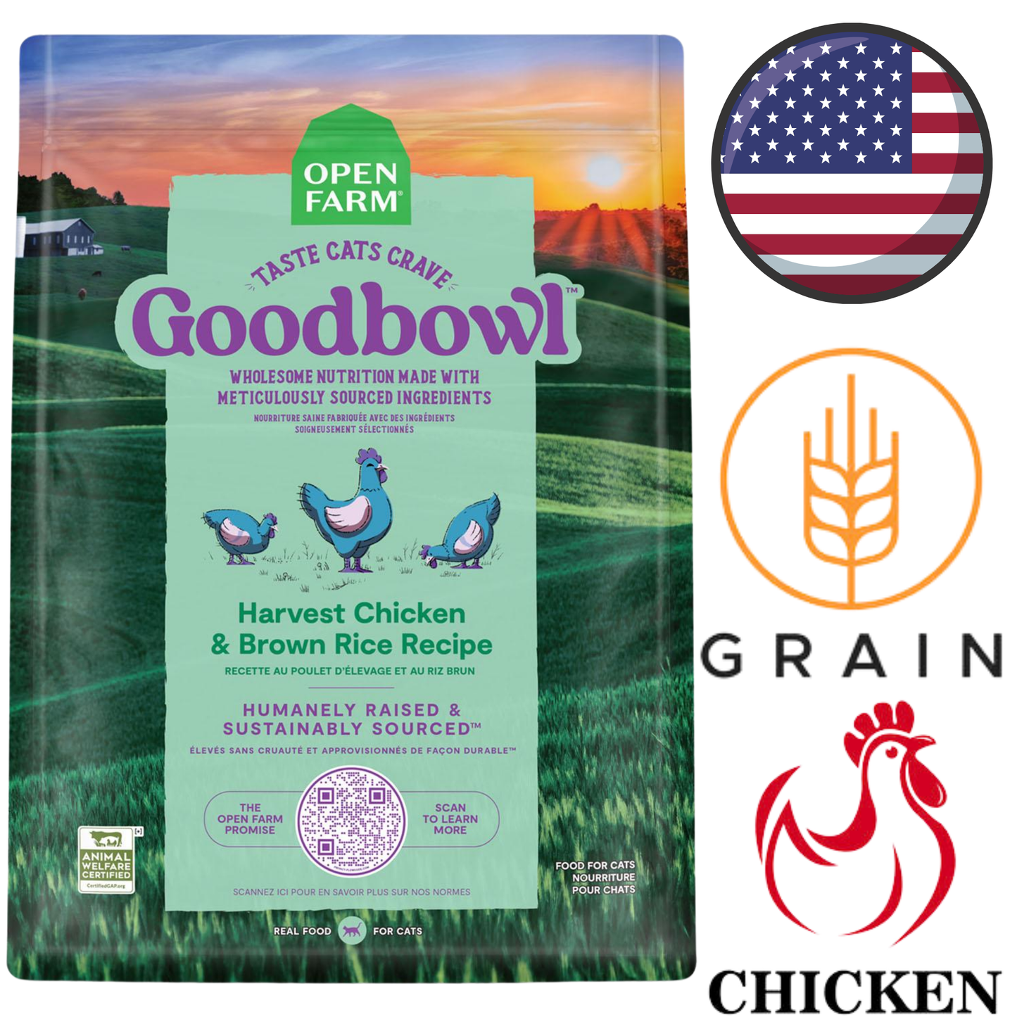 Open Farm - Goodbowl Harvest Chicken & Brown Rice Dry Cat Food — main