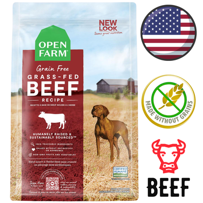 Open Farm - Grain Free Grass-Fed Beef Dry Dog Food