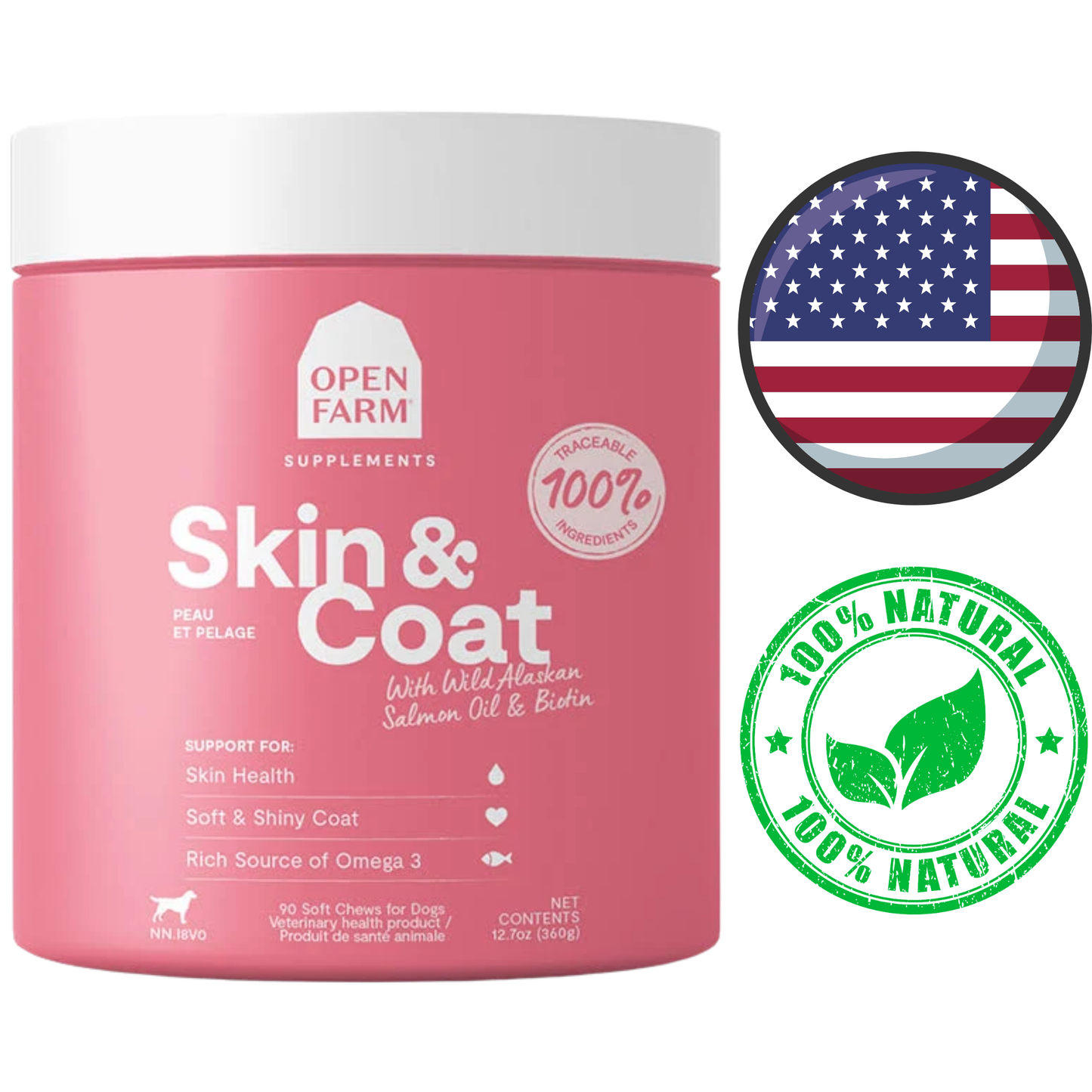 Open Farm - Skin & Coat Chews Supplements For Dogs — main