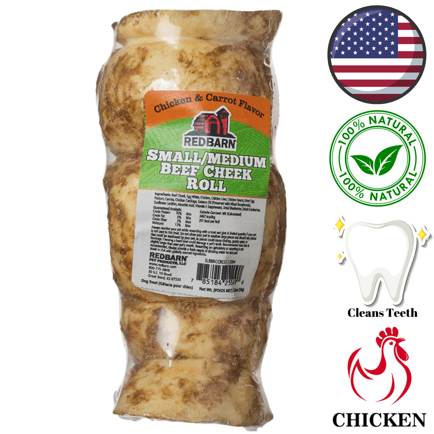 RedBarn - Beef Cheek Rolls 100% Natural Dog Treats
