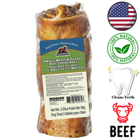 RedBarn - Glazed Beef Cheek Roll Bully Dog Treats