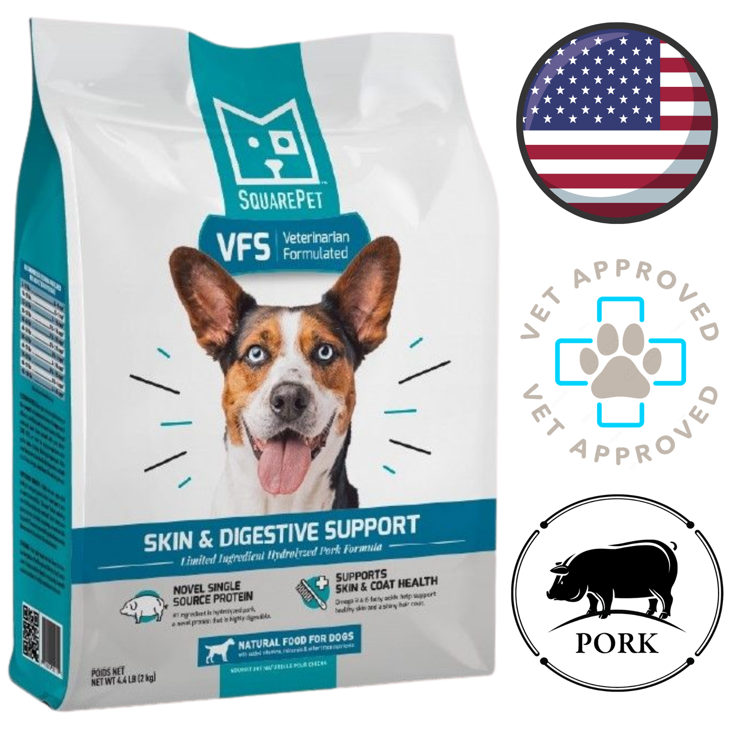 SquarePet - Skin & Digestive Support Dry Dog Food