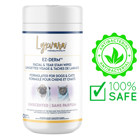 SWEDERMA - LYXVARA 保湿 EZ-Derm 面部和泪痕湿巾 - 60 片