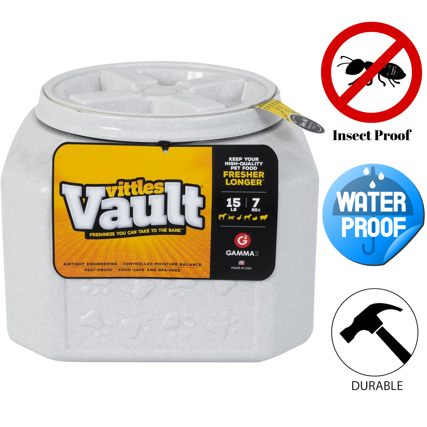 Vittles Vault – Contenant de stockage des aliments – 15 lb