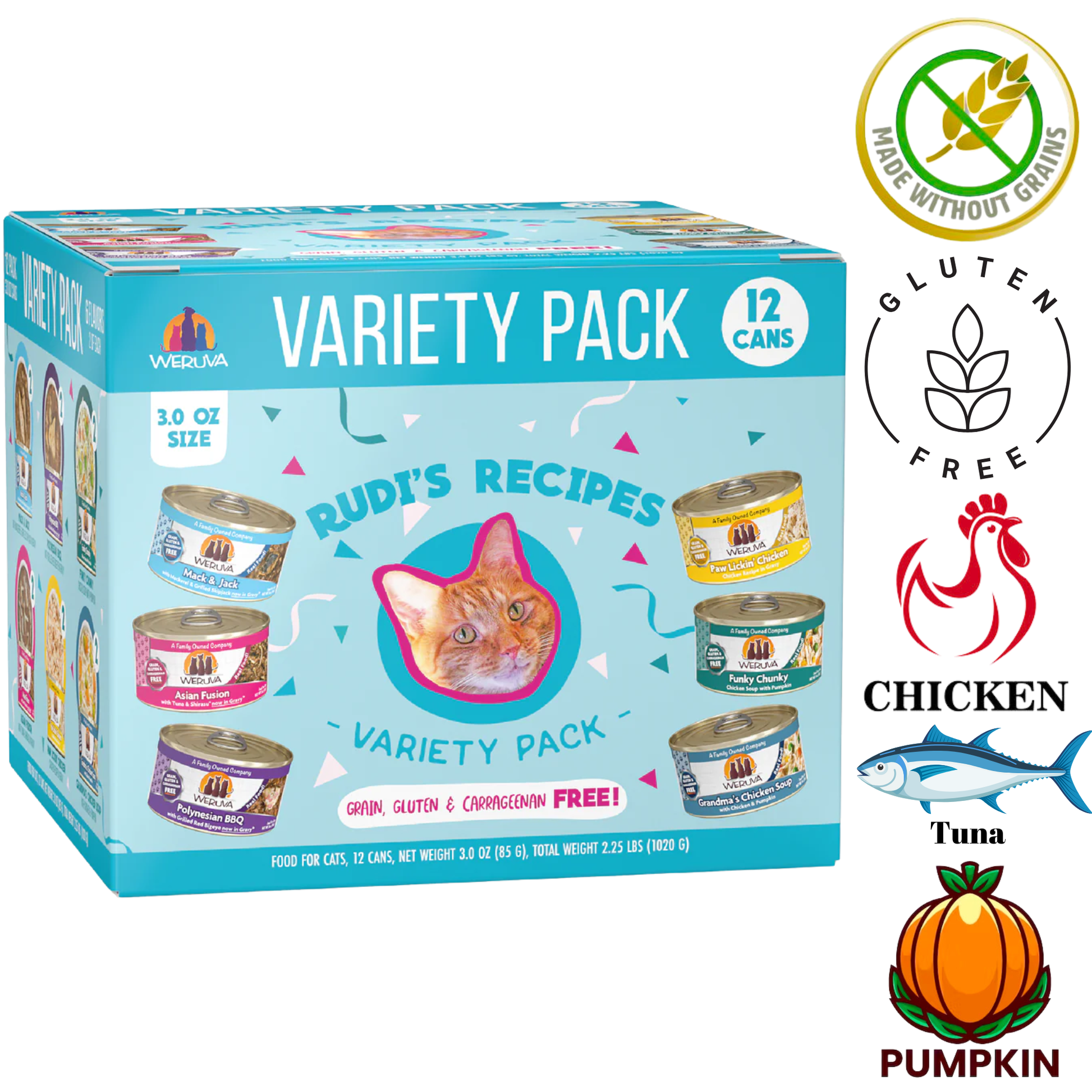 Weruva - Rudis Recipes Variety Pack Canned Cat Food