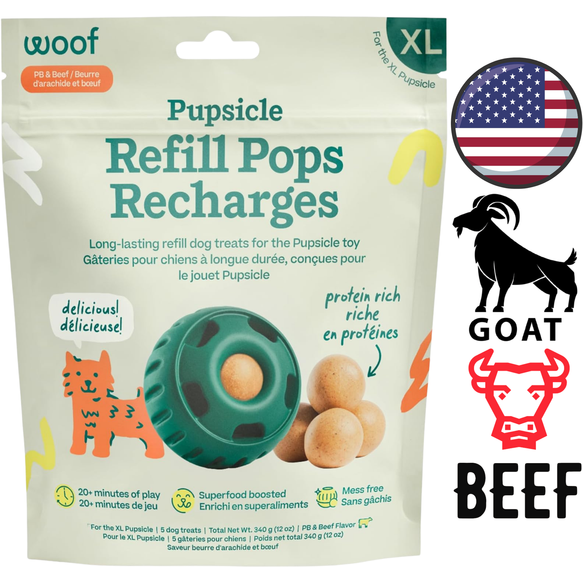 Woof - Pupsicle Beef Pops Dog Treats