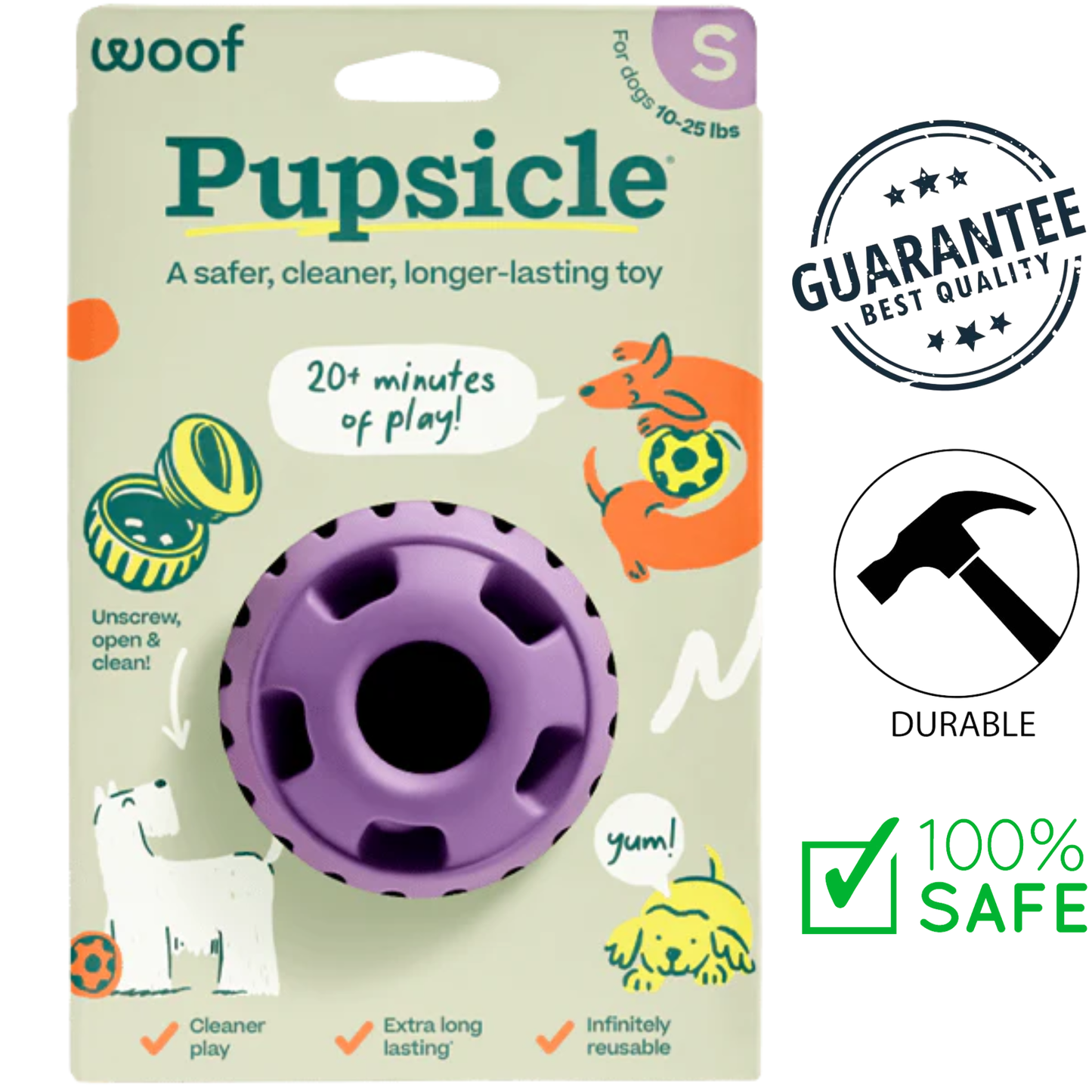 Woof - Pupsicle Lavender Dog Toy