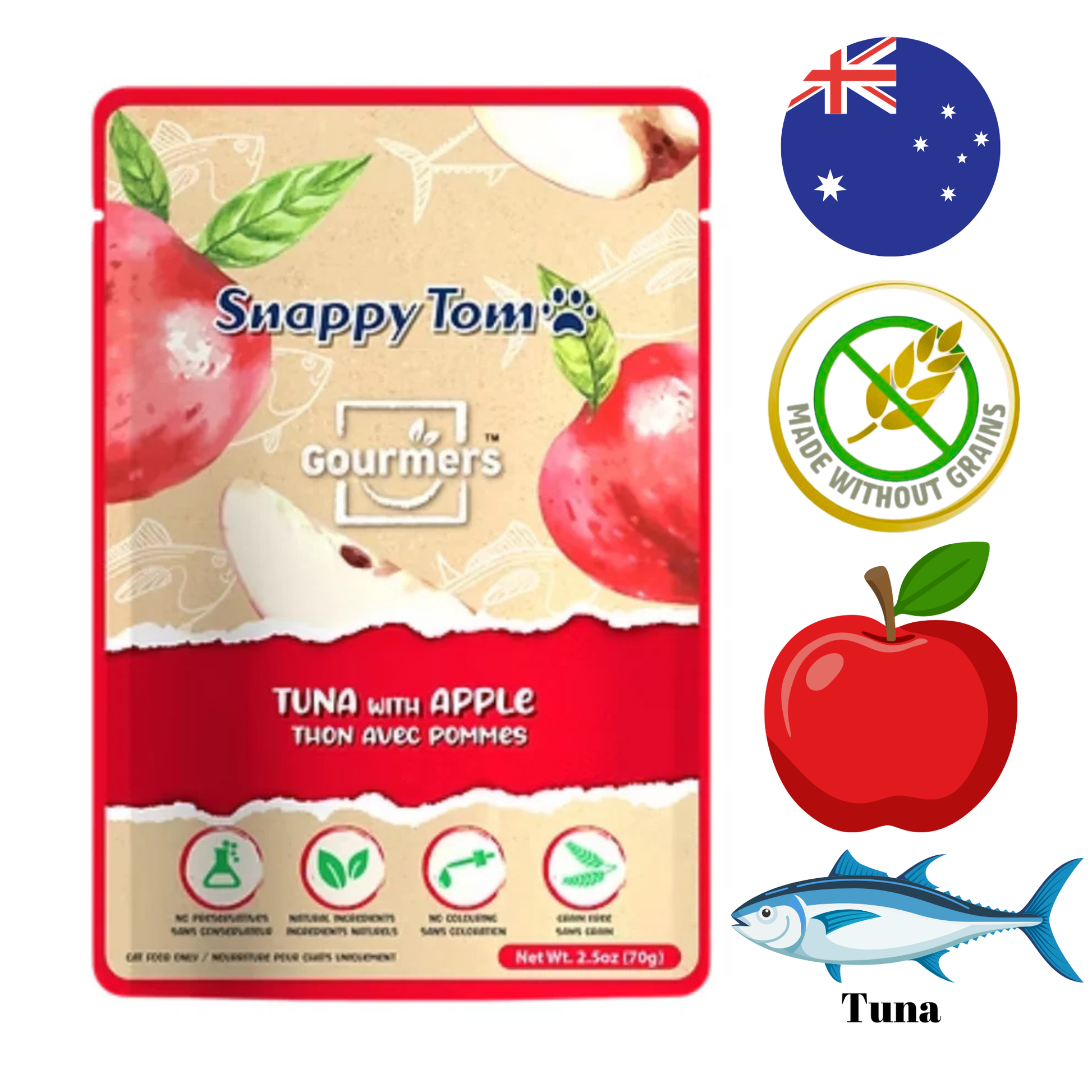 Snappy Tom - Gourmers Tuna with Apple Cat Food Topper — main