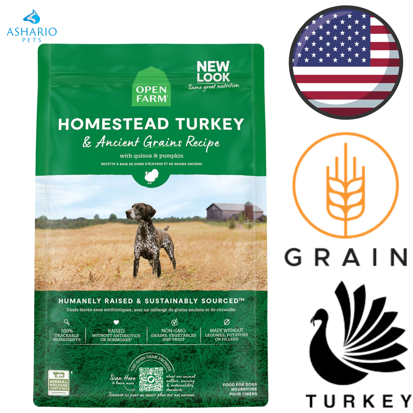 Open Farm - Homestead Turkey & Ancient Grains Dry Dog Food — main