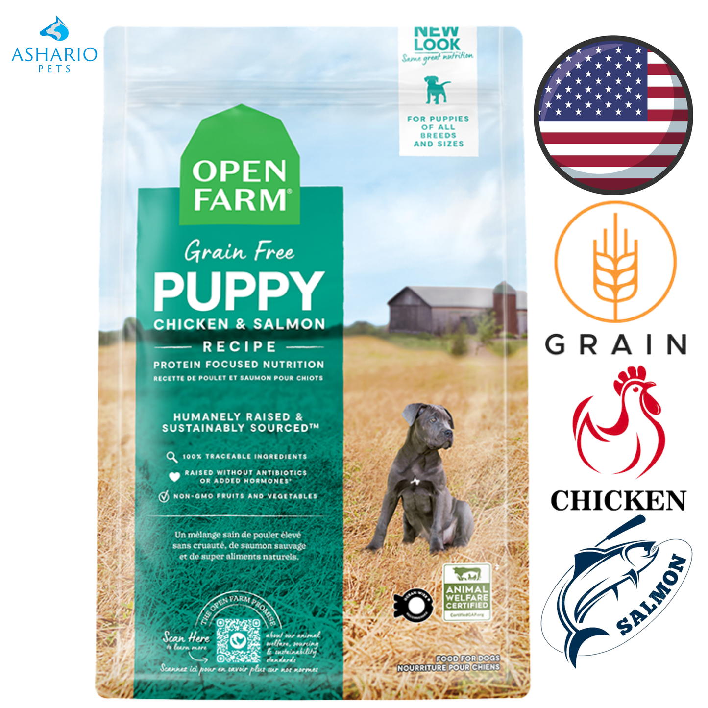 Open Farm - Grain Free Chicken & Salmon Puppy Dry Dog Food — main