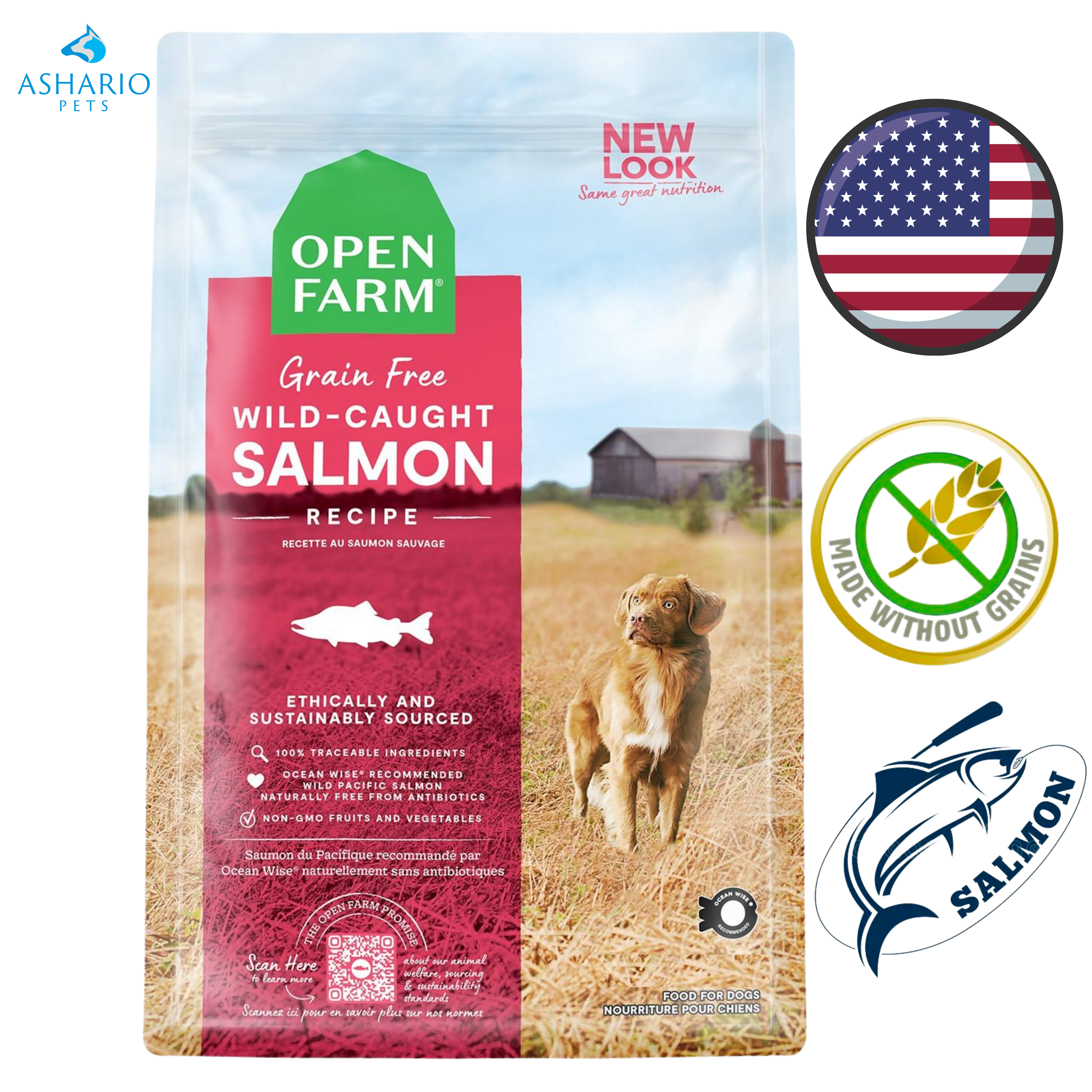 Open Farm - Grain Free Wild Caught Salmon Dry Dog Food — main
