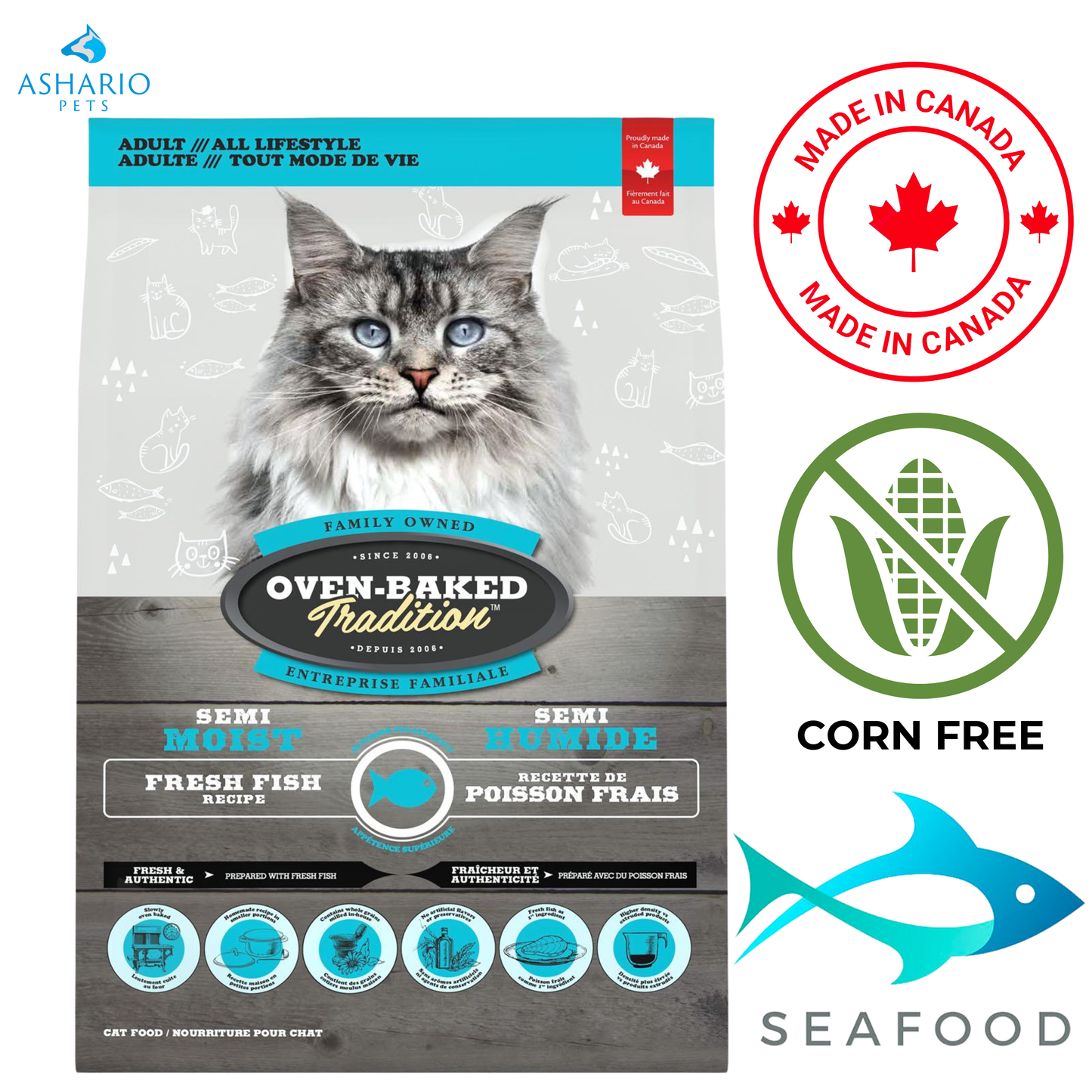 Oven-Baked Tradition - Semi Moist Fish Dry Cat Food — main